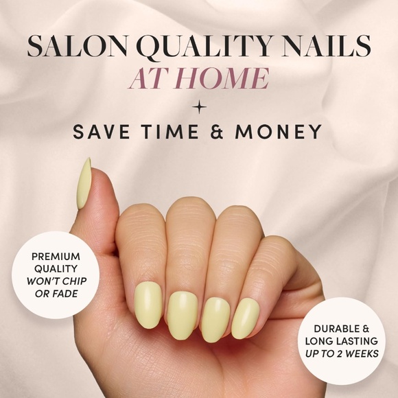 Glamnetic Press On Nails Pastel Yellow - Picture 4 of 8